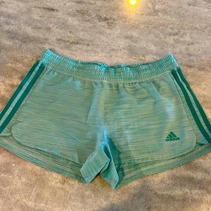 Adidas Aeroready teal shorts. Size small
